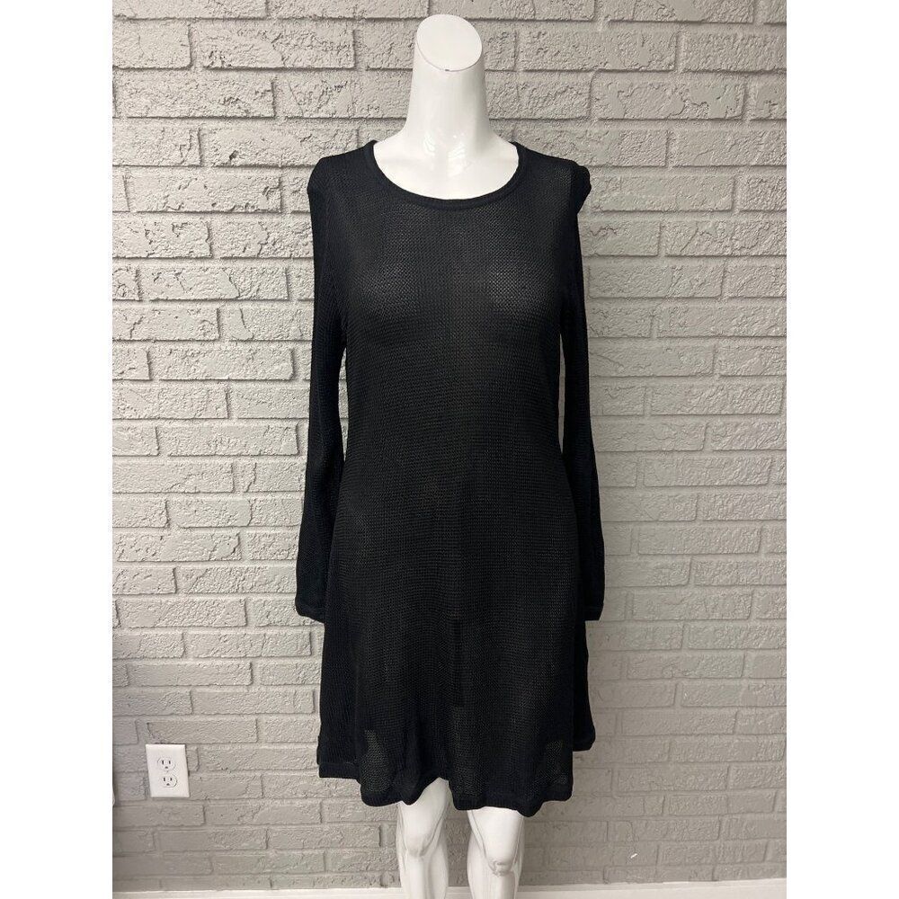 Street Wear Women's Black Mesh A-Line Dress / Cover up Size S